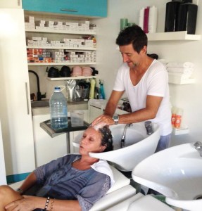 Lavage à l'eau minérale